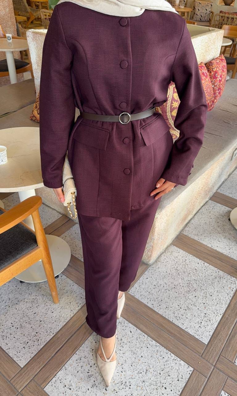 Cotton Set - Burgundy (240 QAR) — view 3