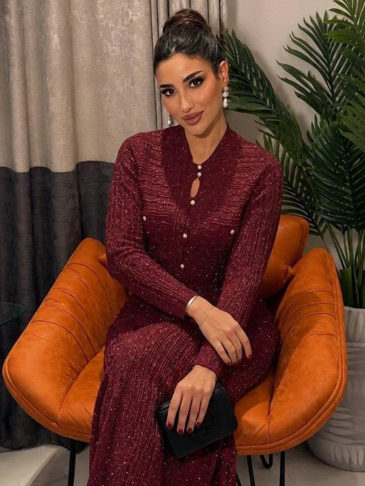 Burgundy Sandro Dress — view 3