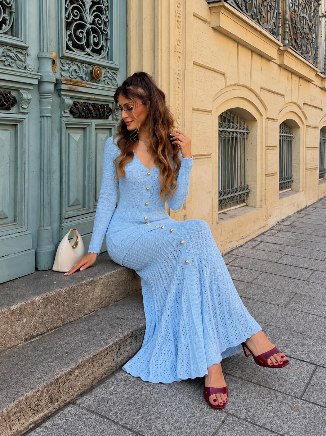 Baby Blue Sandro Dress — view 3
