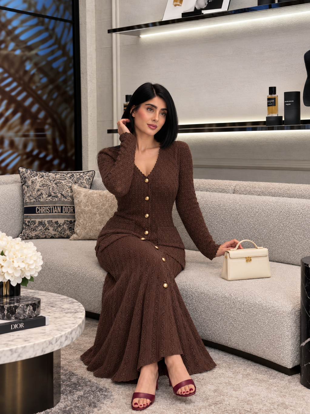 Brown Sandro Dress — view 3