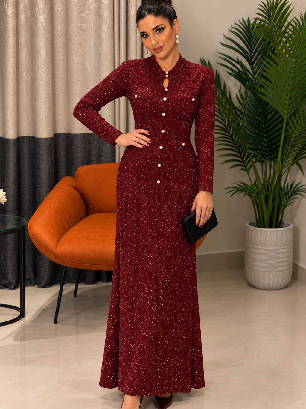 Burgundy Sandro Dress