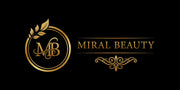 MIRAL BEAUTY original black and gold horizontal logo